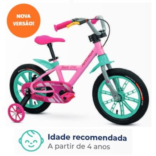 Bicicleta Nathor First Pro Aluminum Feminina Aro 14